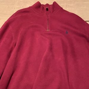 Men’s Burgundy Polo by Ralph Lauren Half Zip Pullover